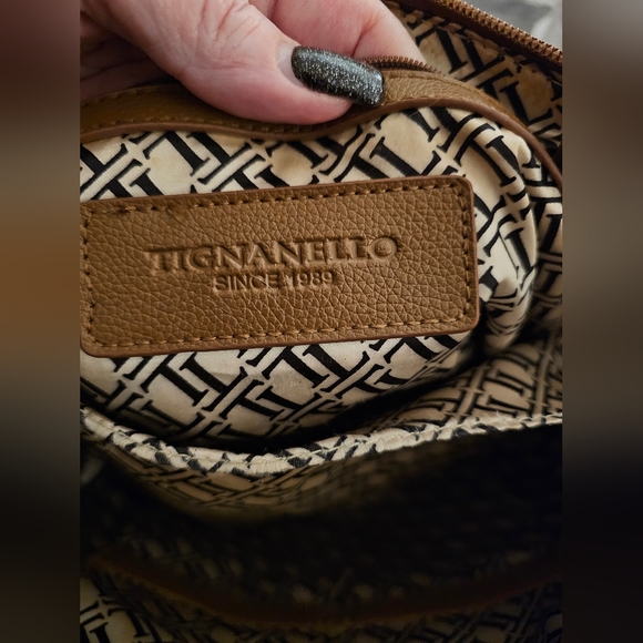 Tiganello GUC leather satchel in Cognac and Black - Picture 11 of 13